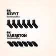 Kesäsetti: 6x kevyt ja 6x varreton bambusukka